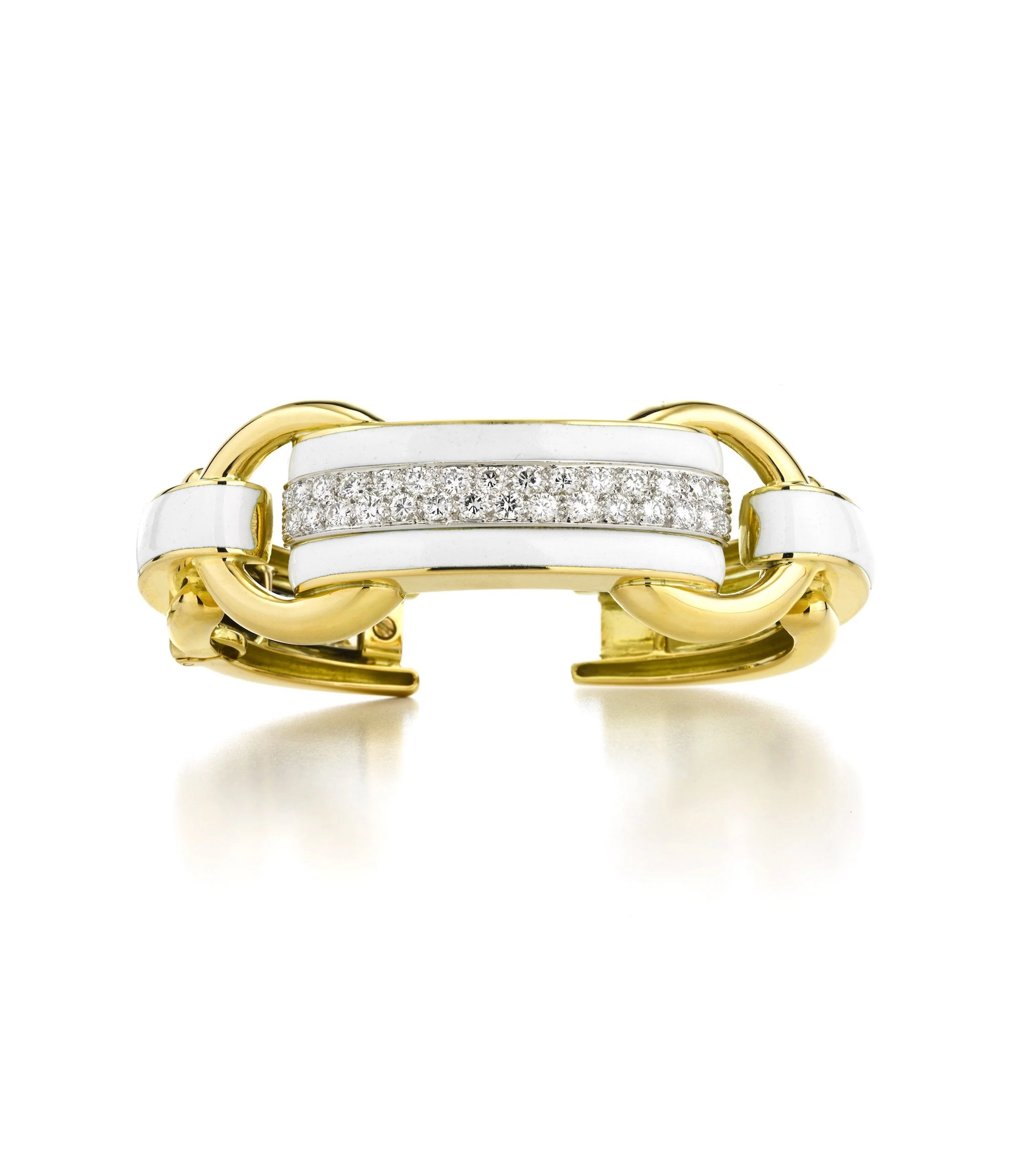 Bridle Cuff, White Enamel
