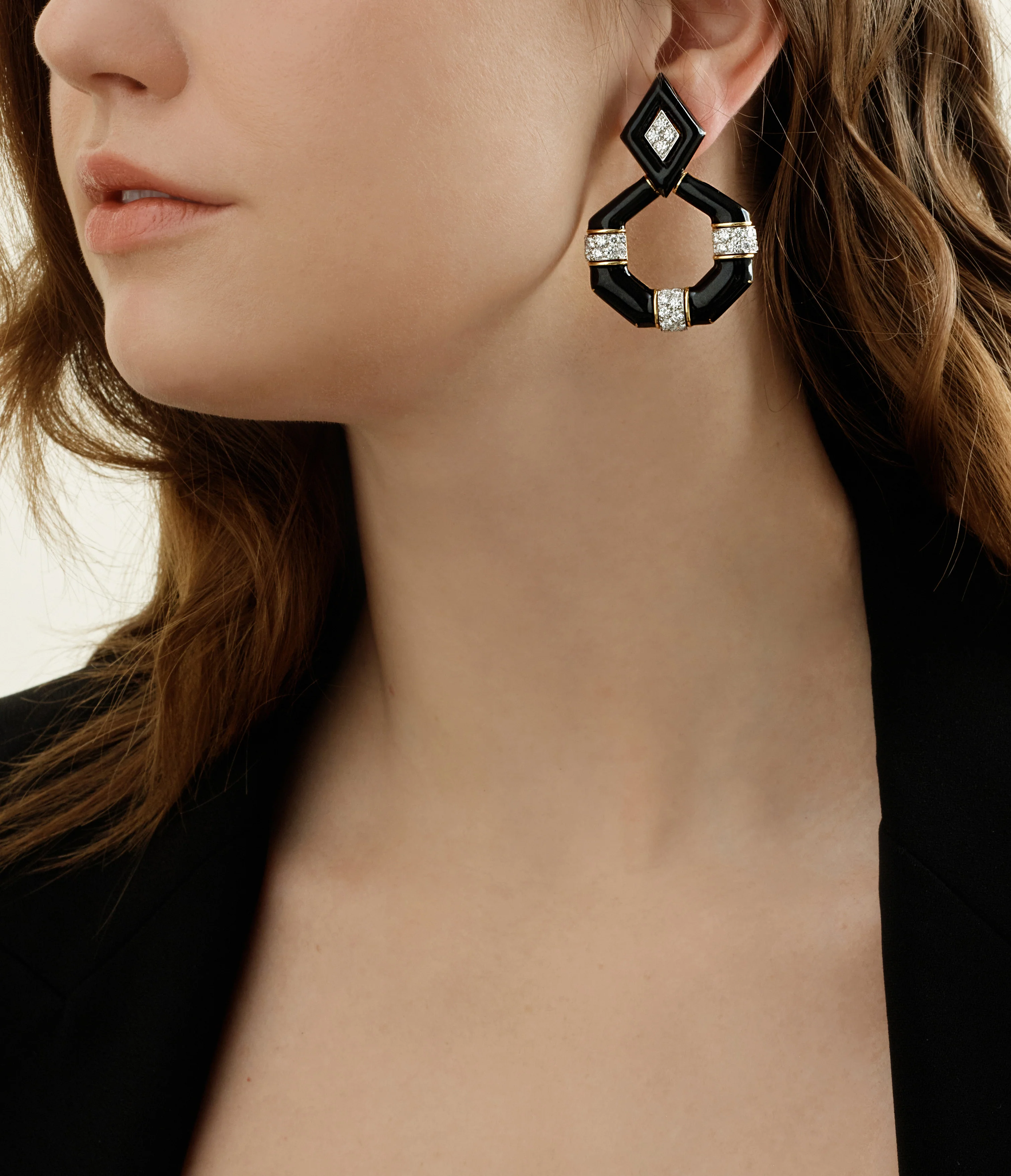 Irving Place Earrings, Black - Image 2