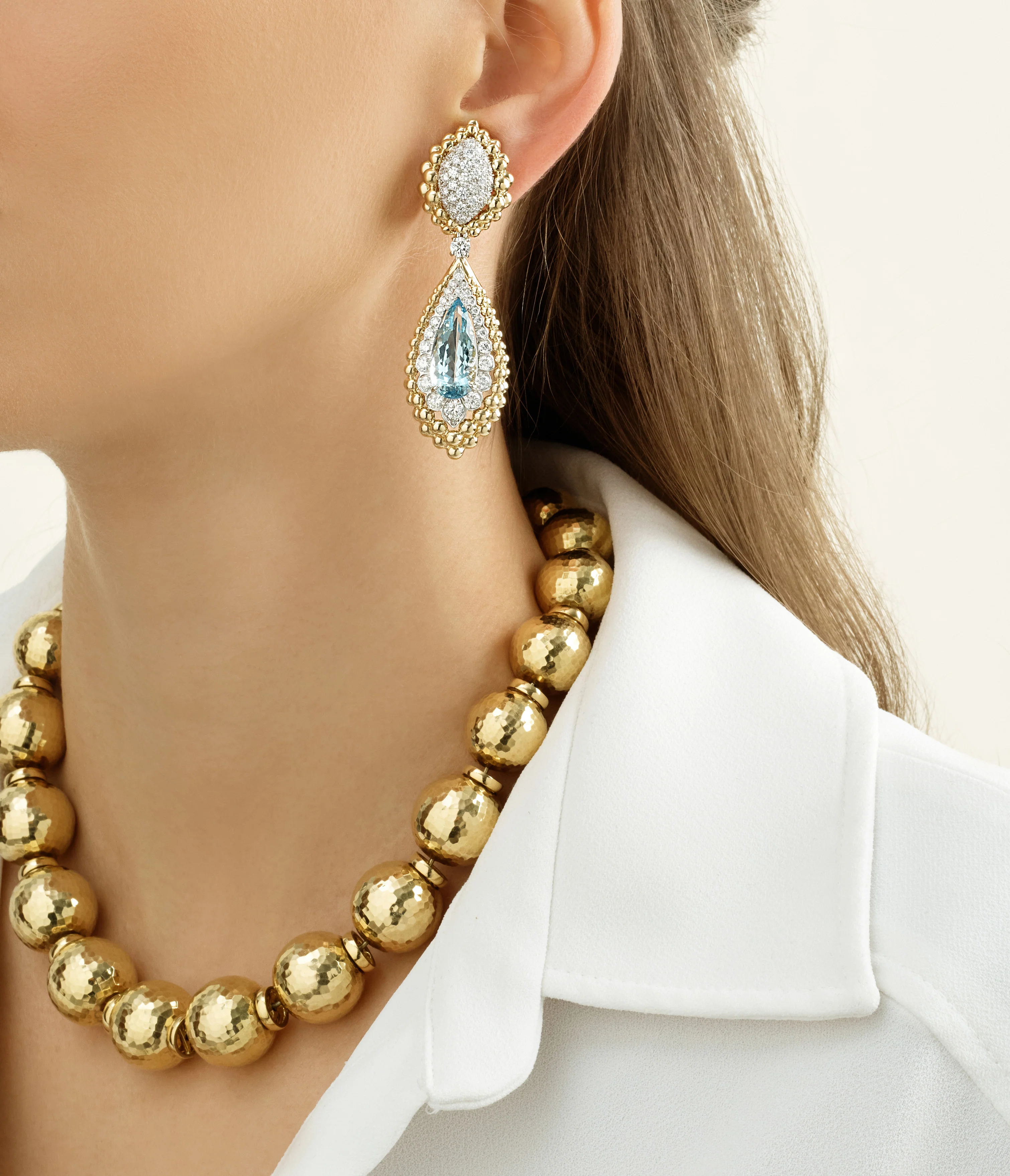Golden Oracle Stone Earrings - Image 2