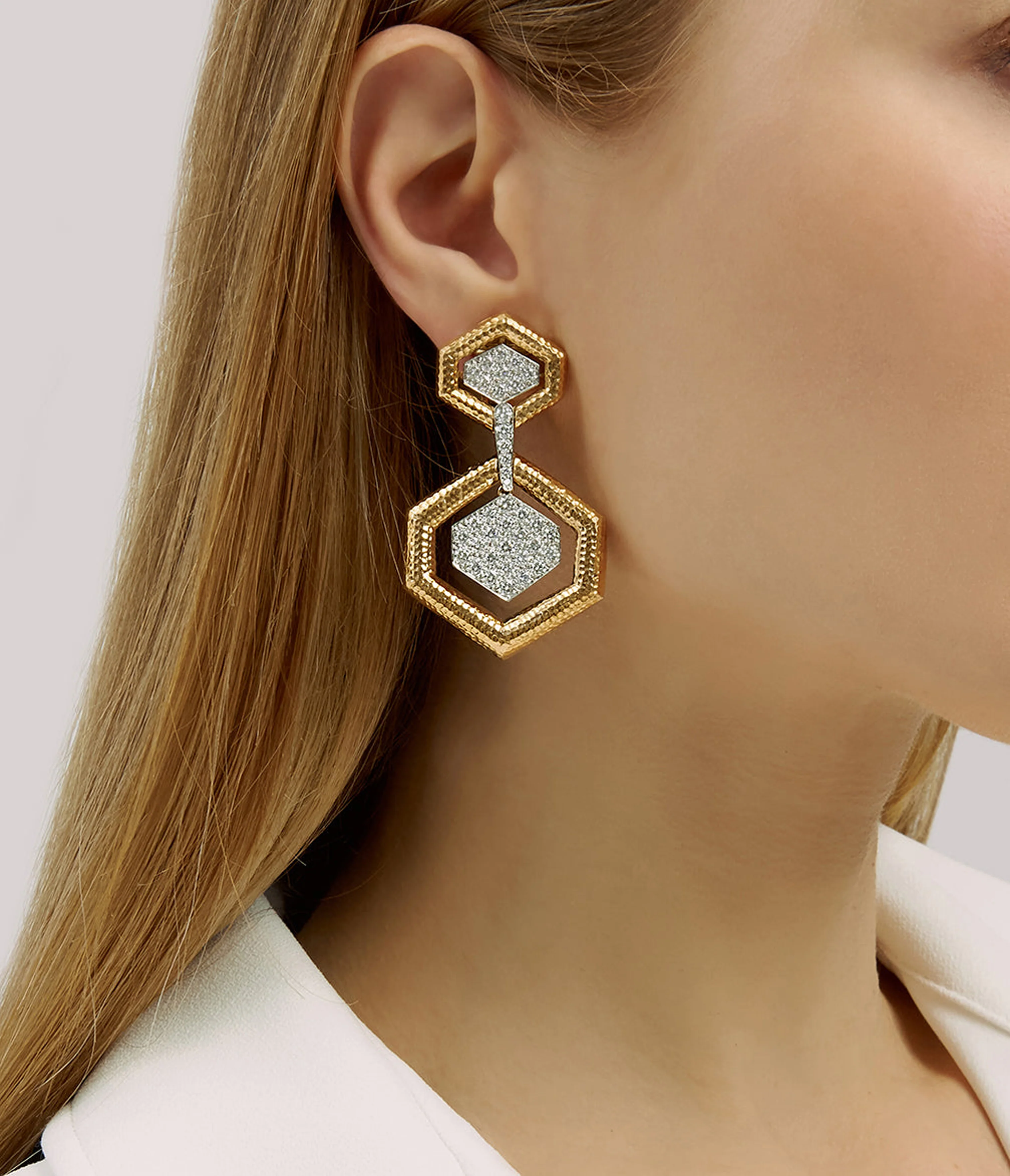 Madison Hexagon Earrings - Image 2