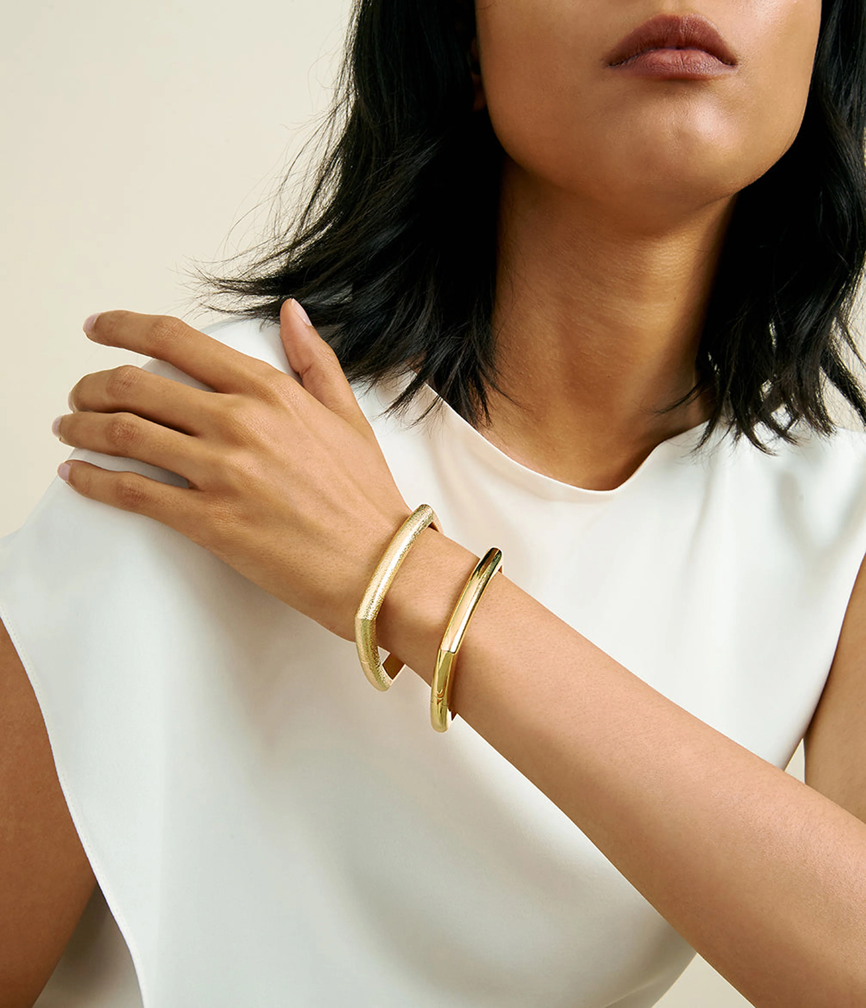 Quad Bangle, Polished 18K Gold - Image 2