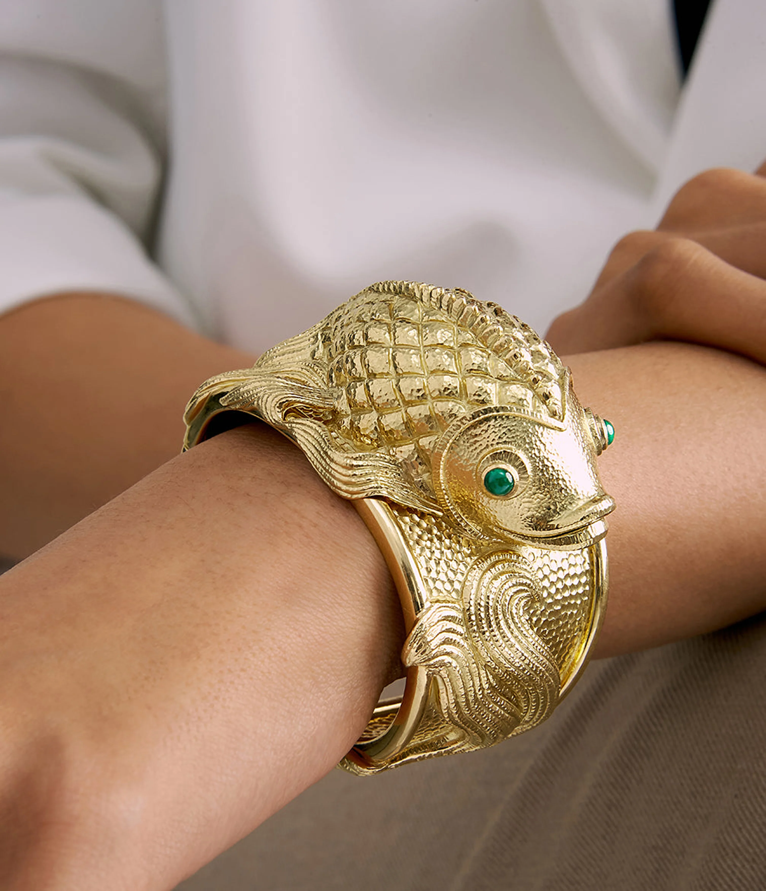 Repoussé Koi Cuff - Image 3