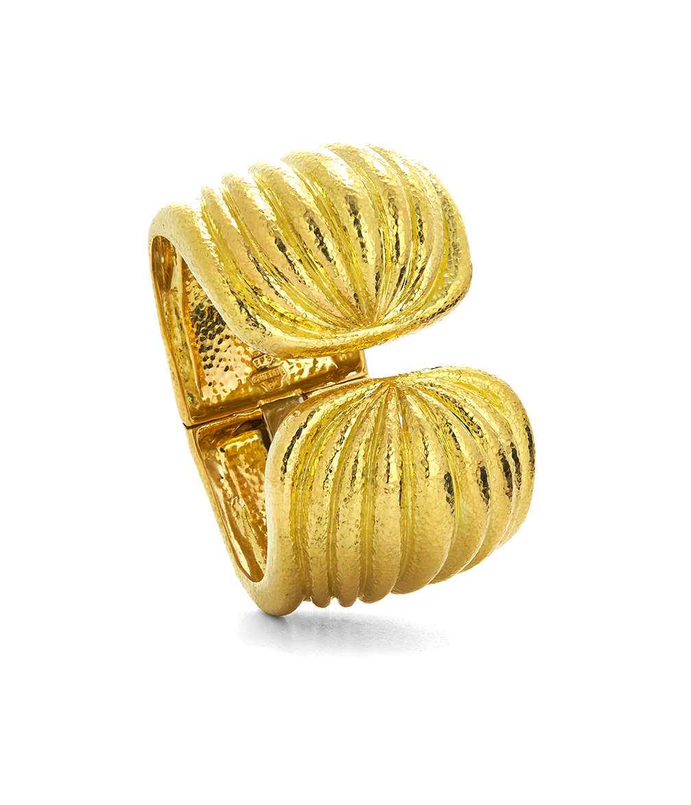 Scallop Cuff, Hammered