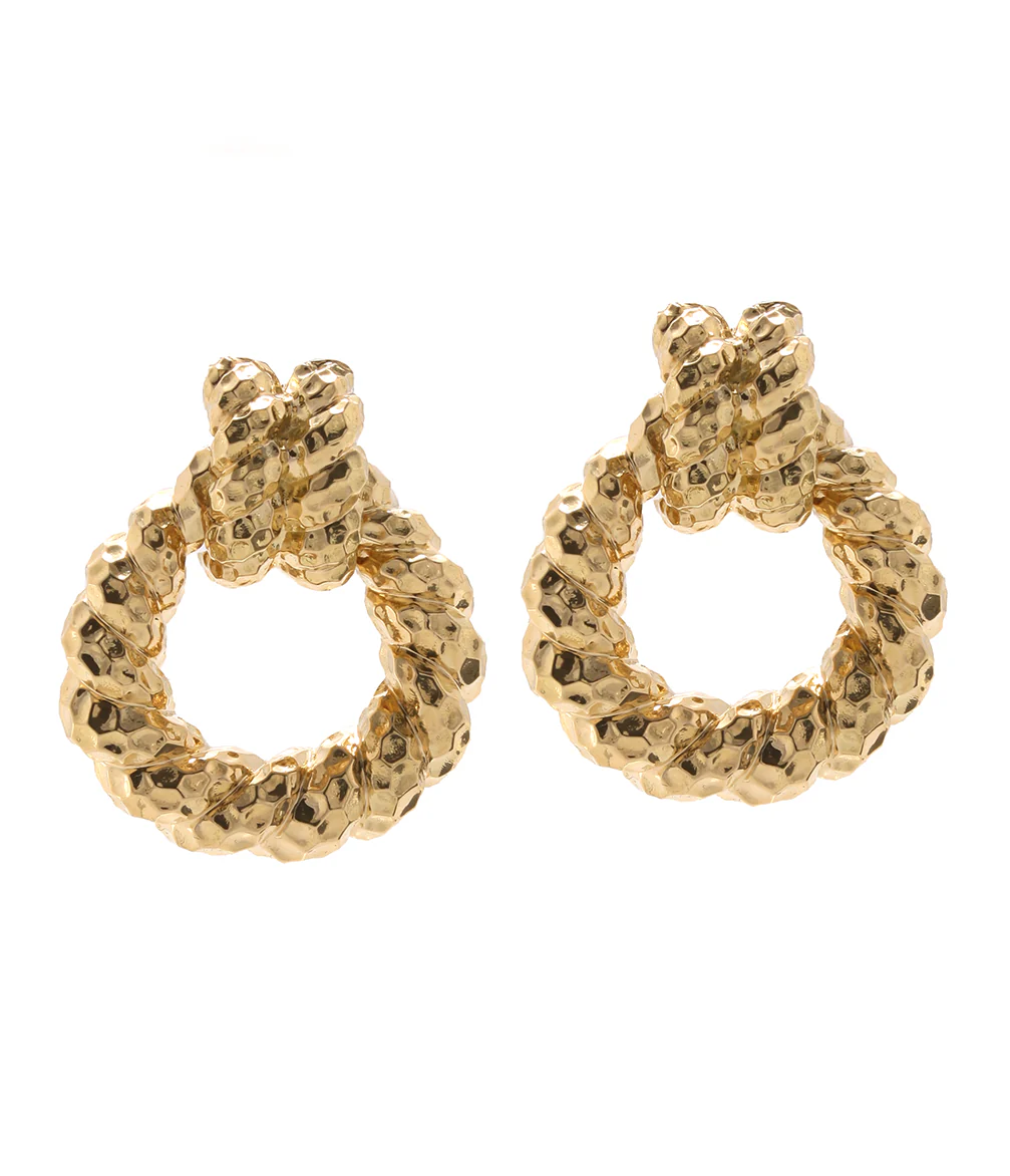 Small Rope Doorknocker Earrings