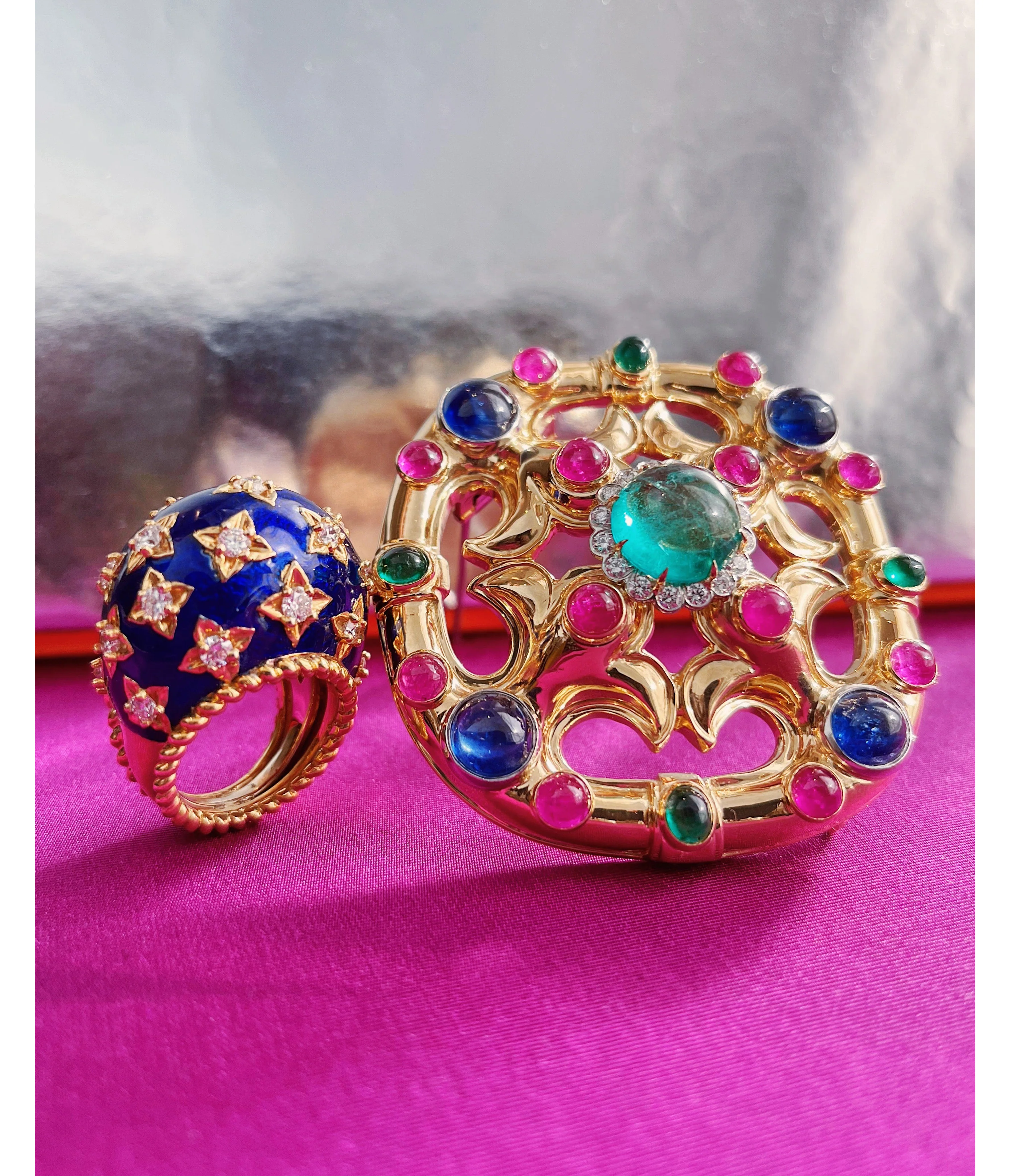 Star Ring, Blue Enamel - Image 2