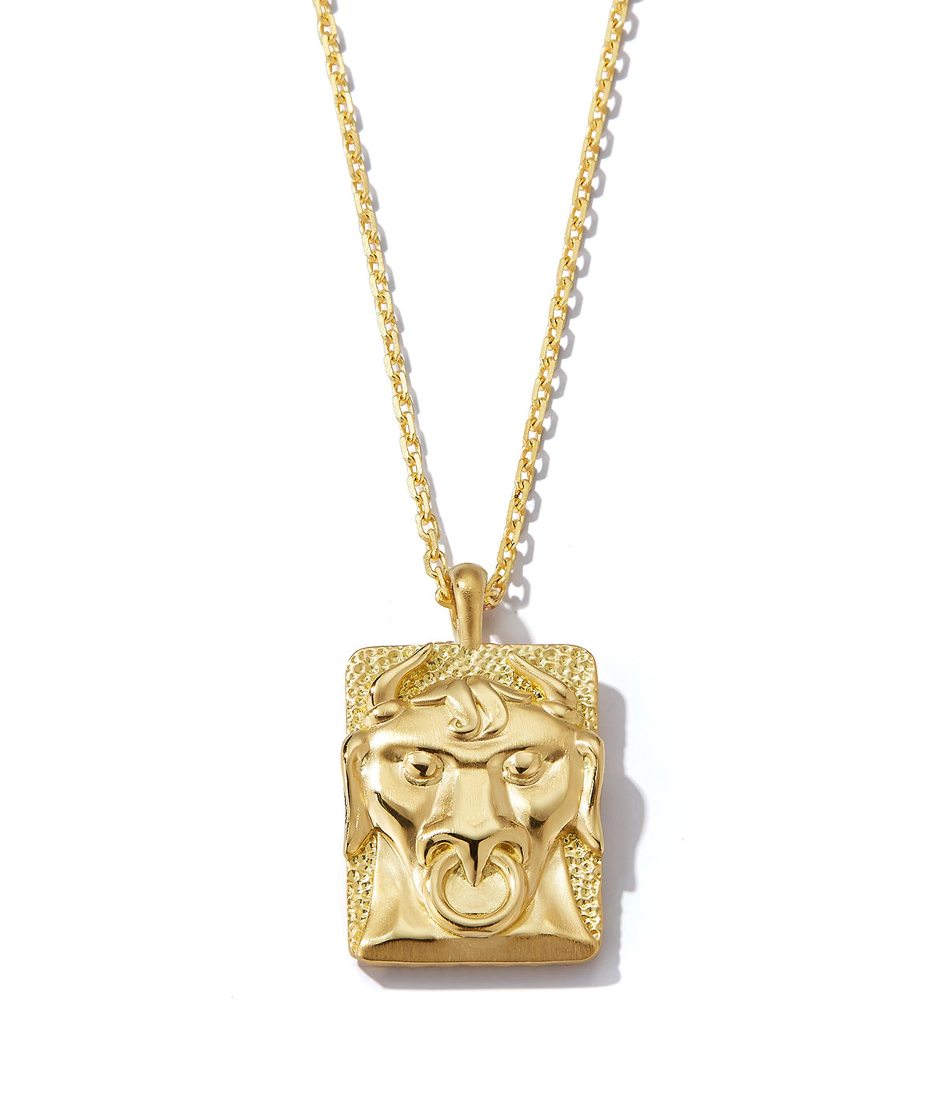 Taurus Zodiac Pendant Necklace, Diamonds - Image 2
