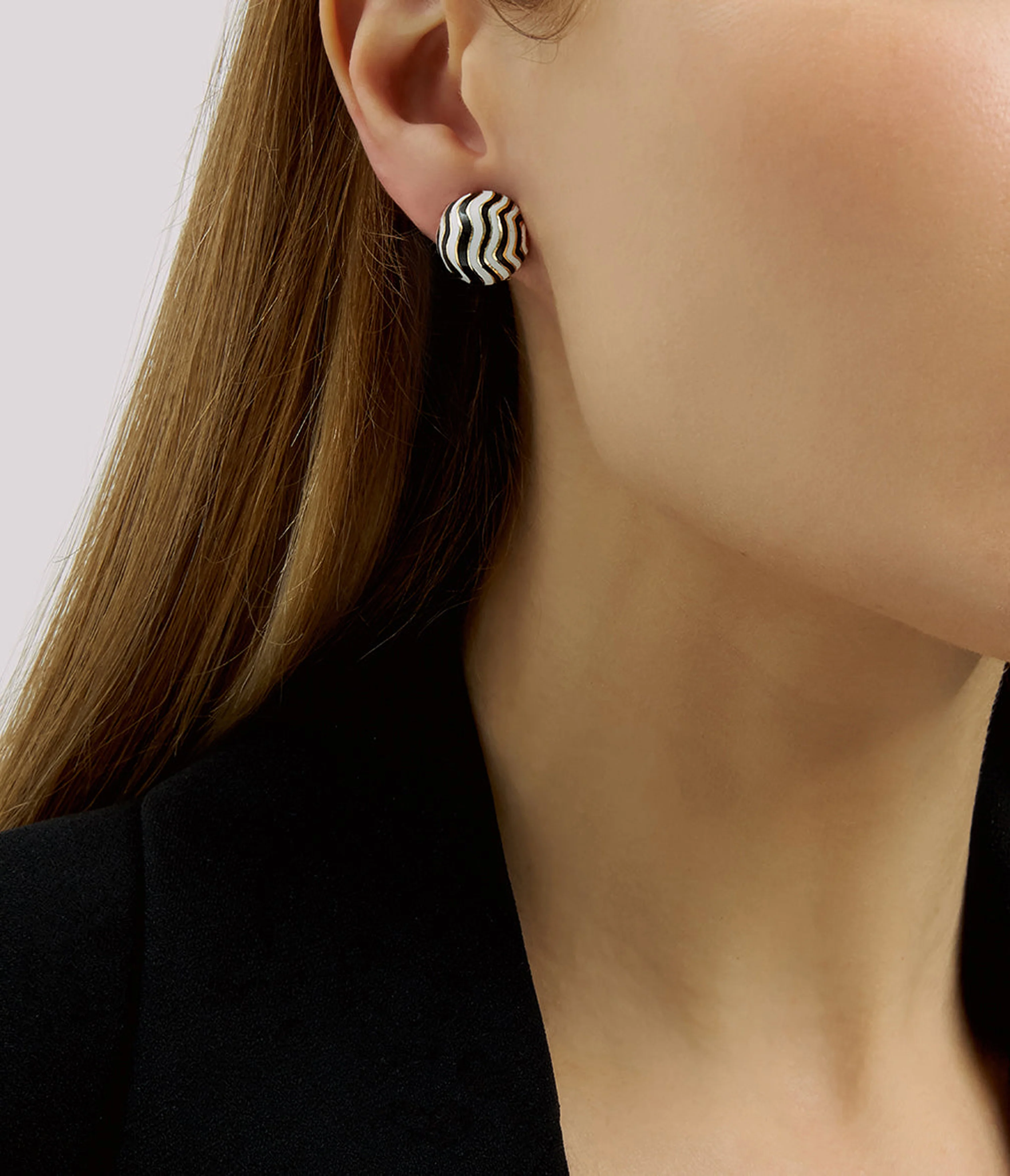 Zebra Stud Earrings - Image 2